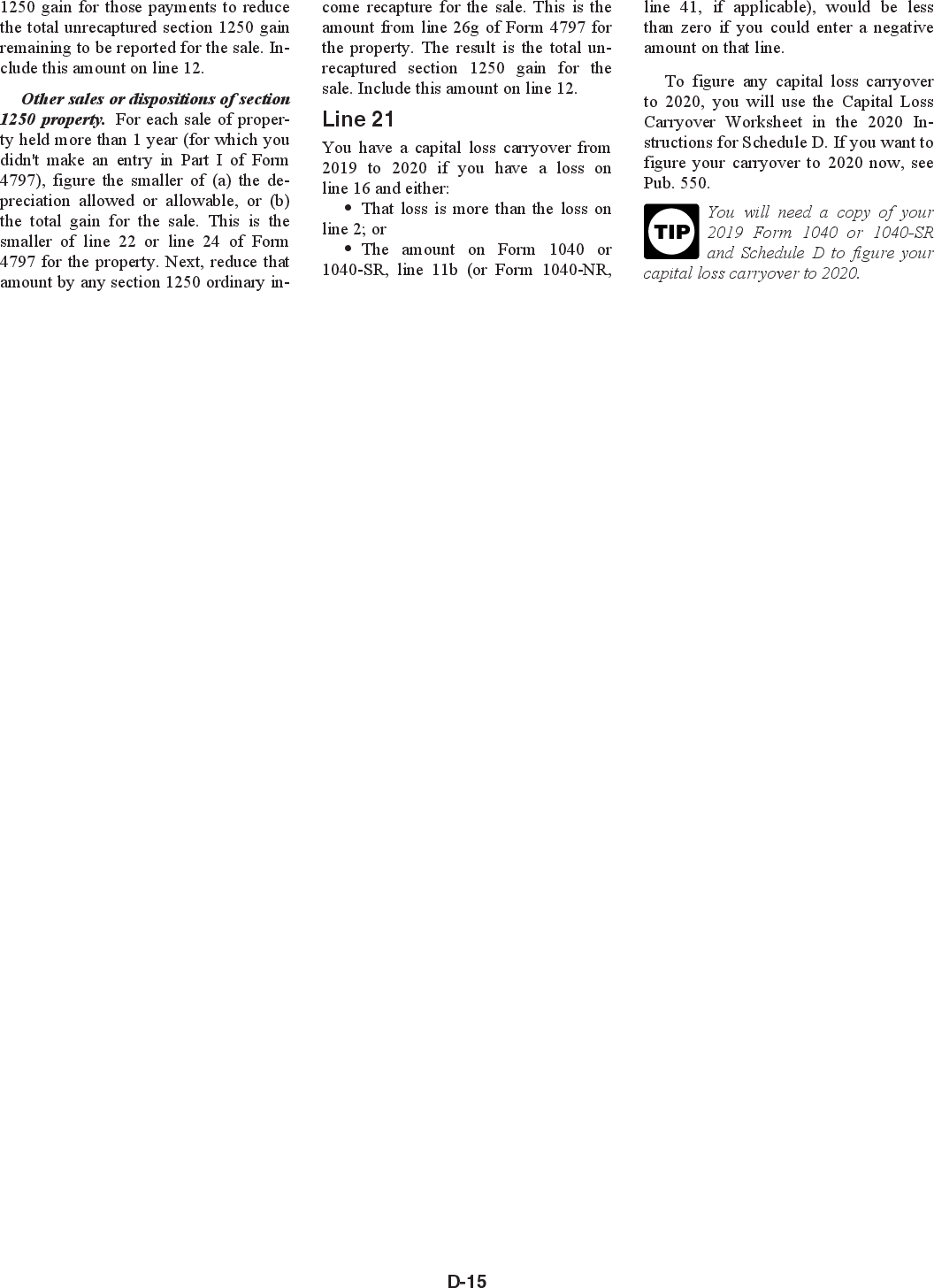 IRS Schedule D instructions.