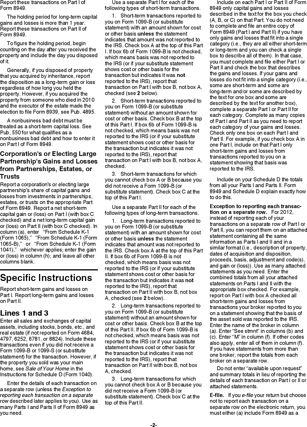 Worksheets Schedule D Tax Worksheet 2012 schedule d tax worksheet 2012