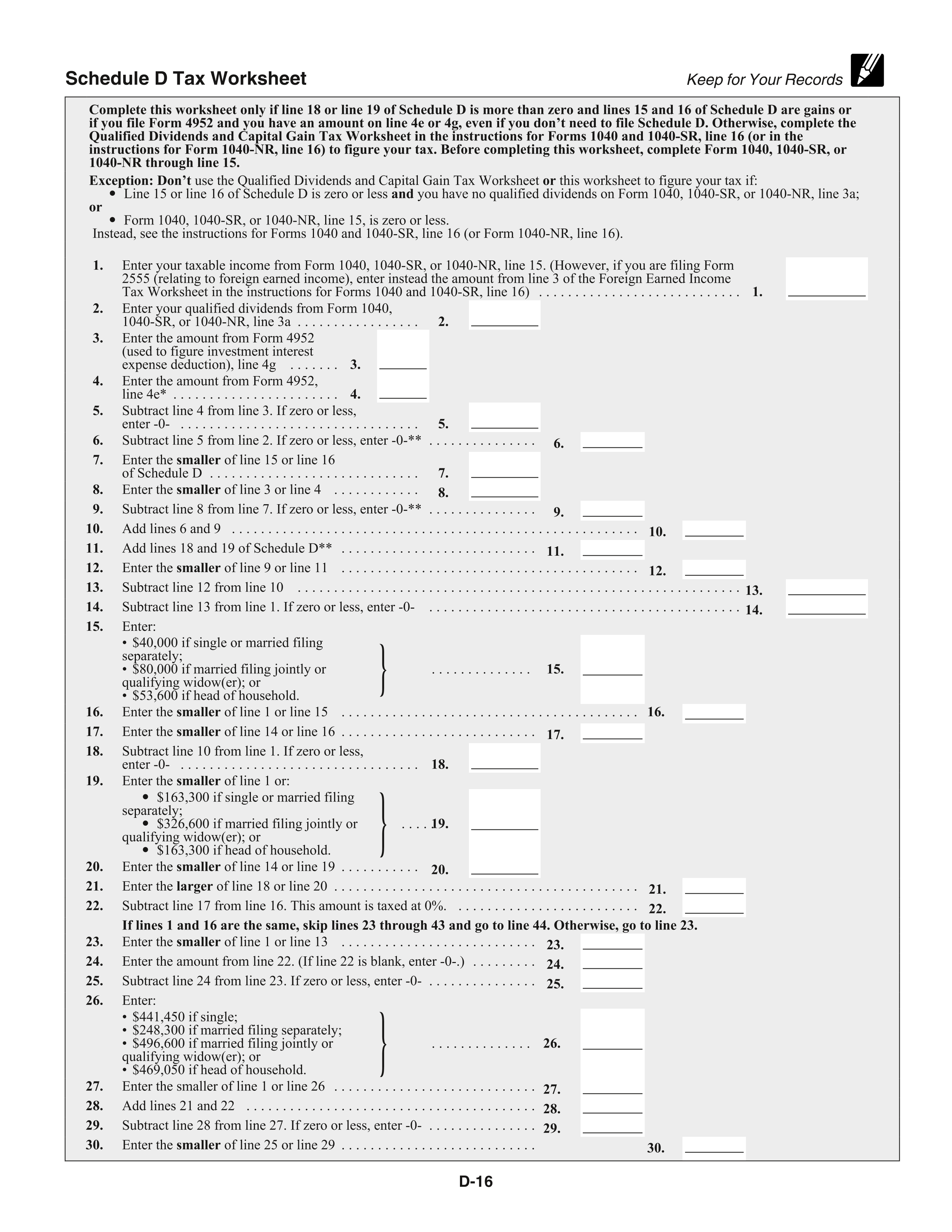 IRS Schedule D instructions.
