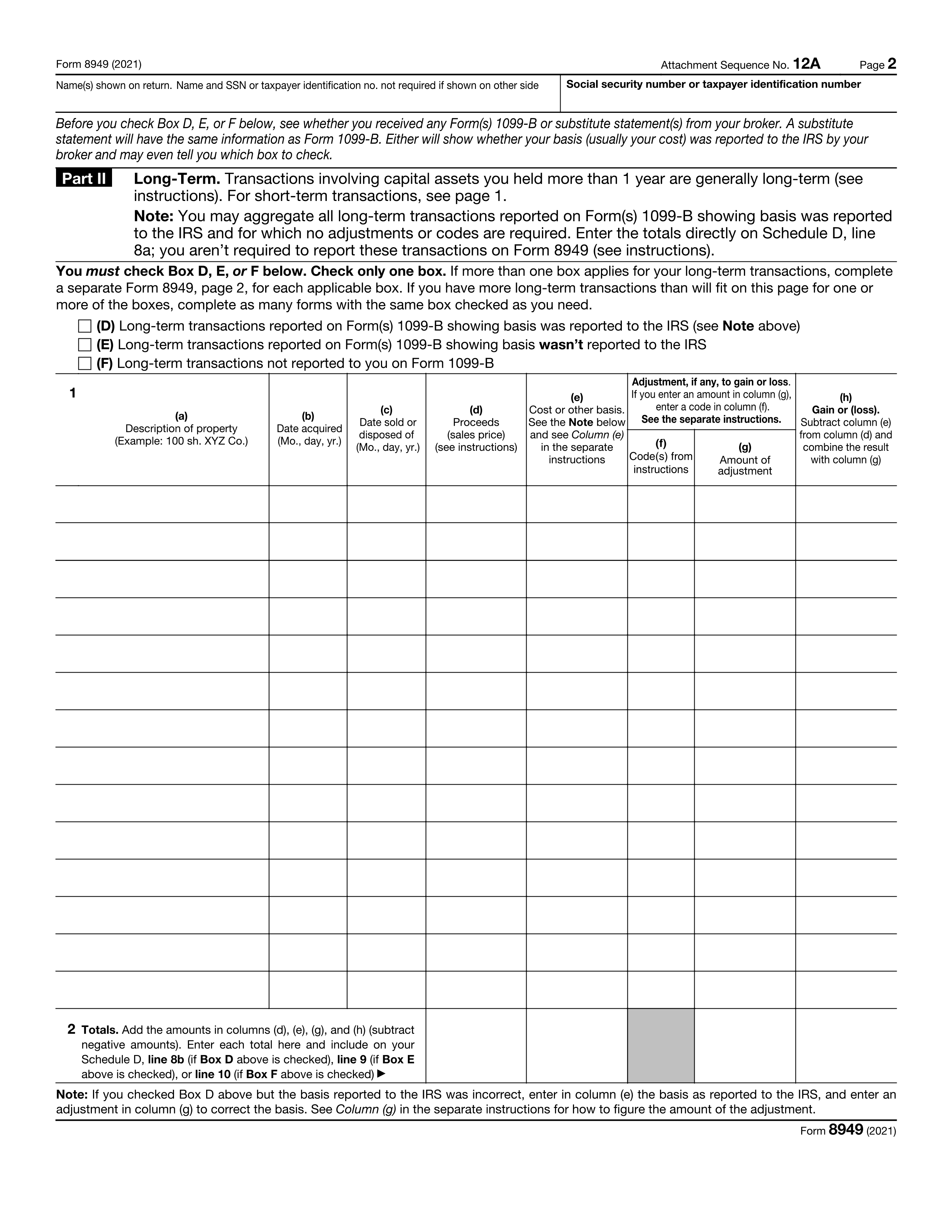 IRS Form 8949