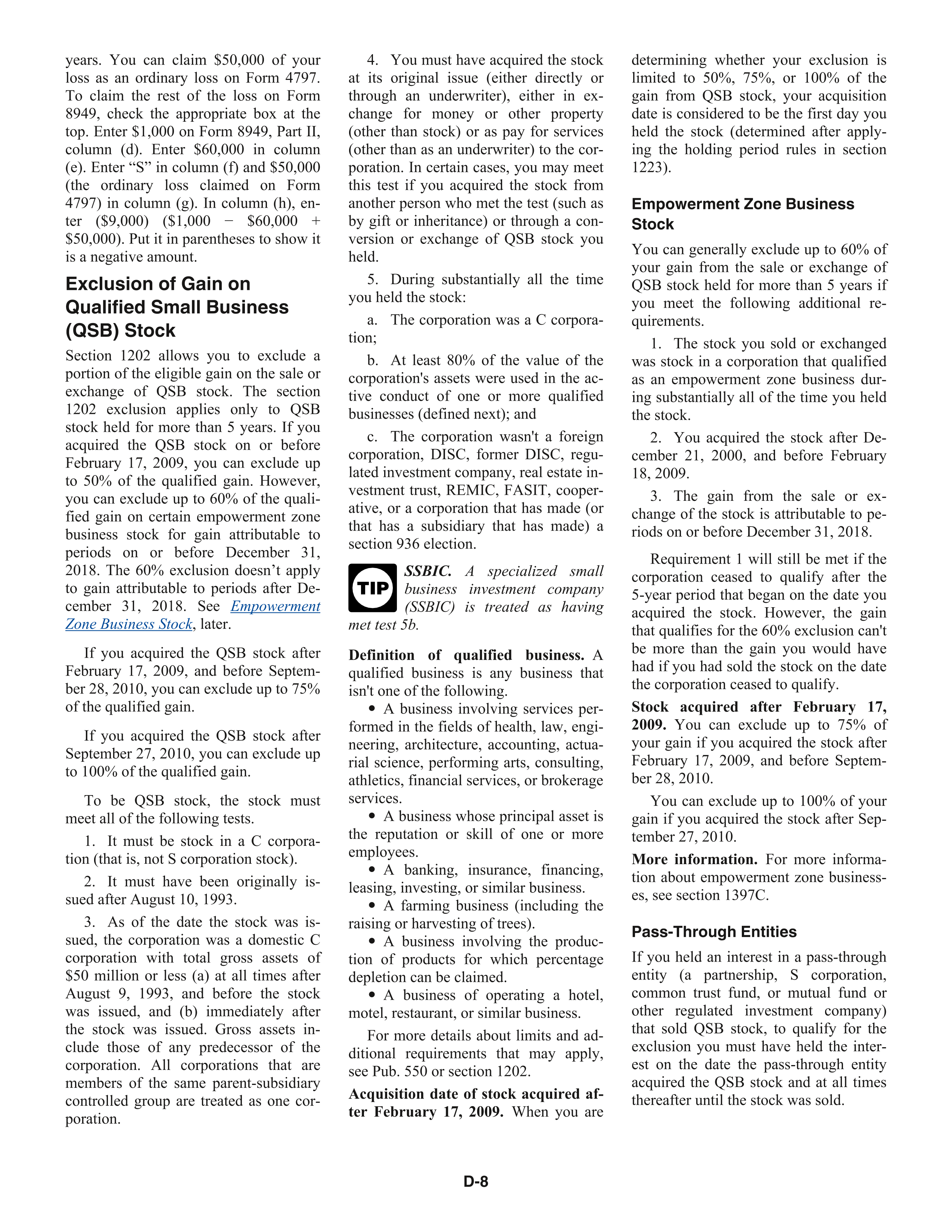 IRS Schedule D Instructions