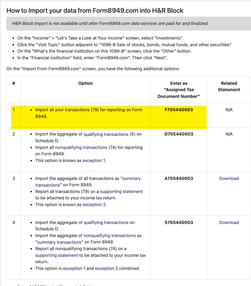 Block Import Details