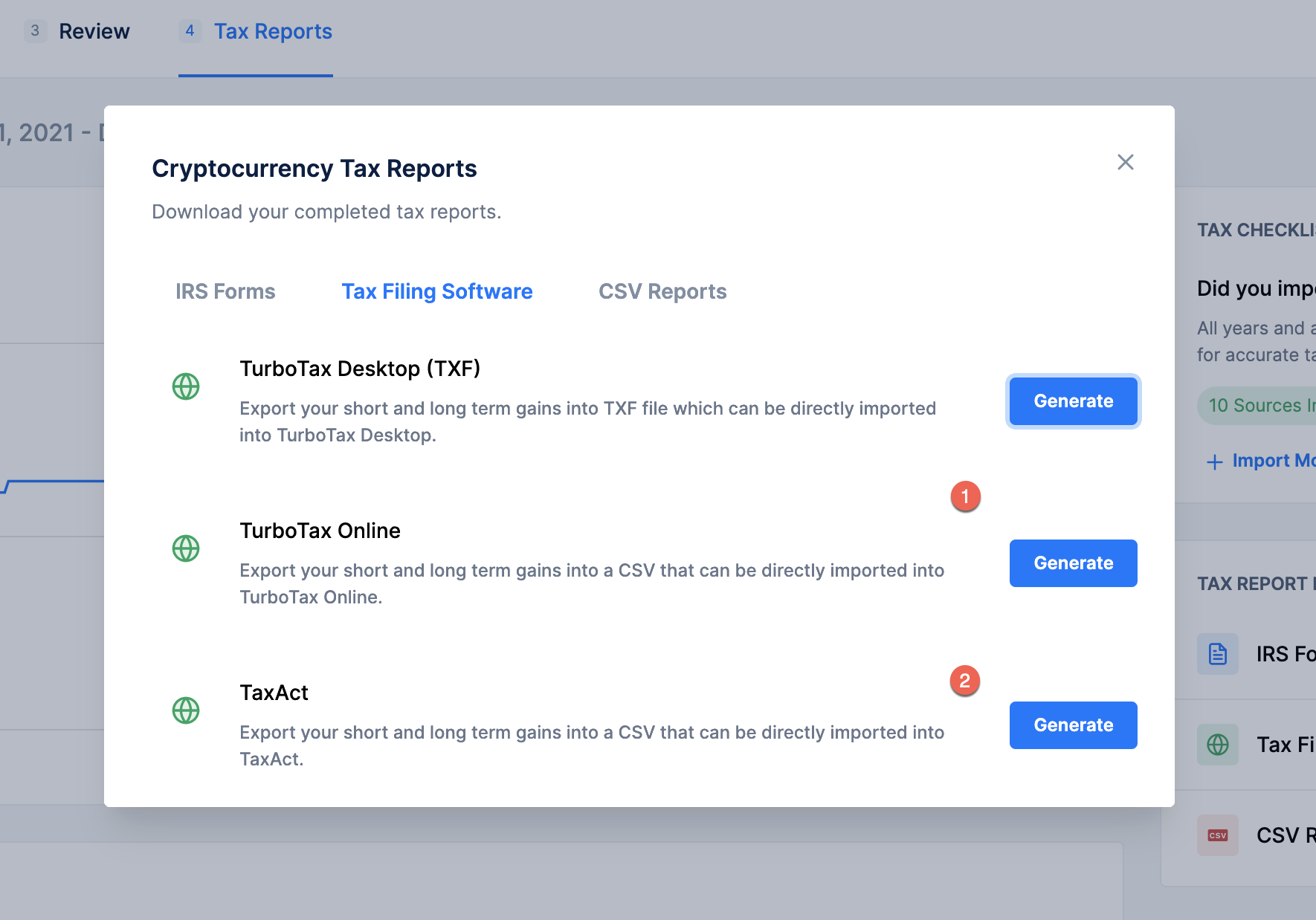 Crypto Trader Tax aka Coin Ledger Download Screen