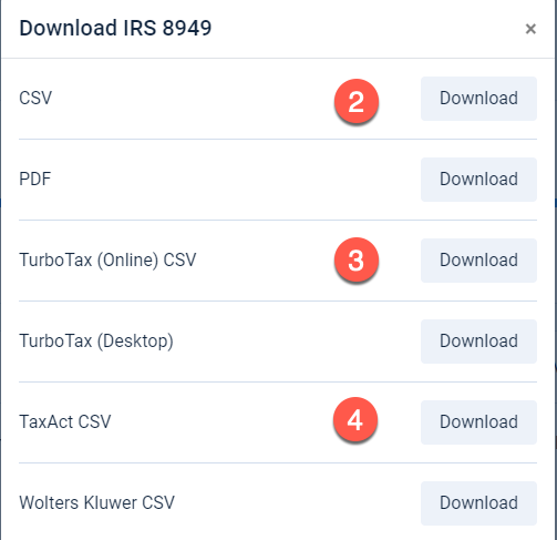 TAXbit Download Screen