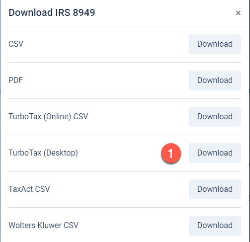 TAXbit Download Screen