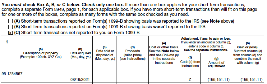 Reporting QOF Deferral on Form 8949