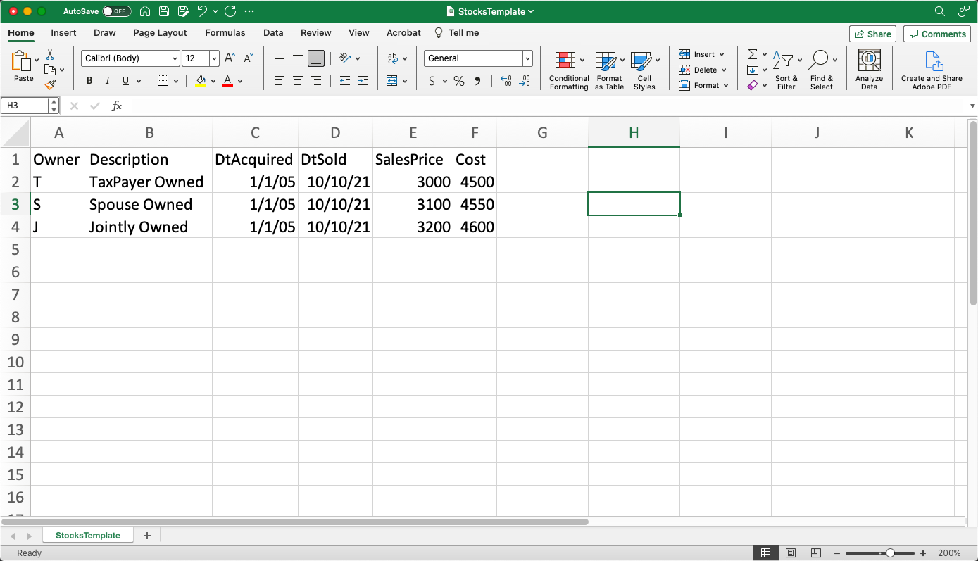 Tax Slayer Form 1099-B Data Import