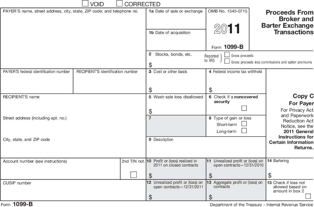 Form 1099-B 2011