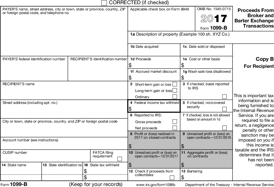 Form 1099-B 2017